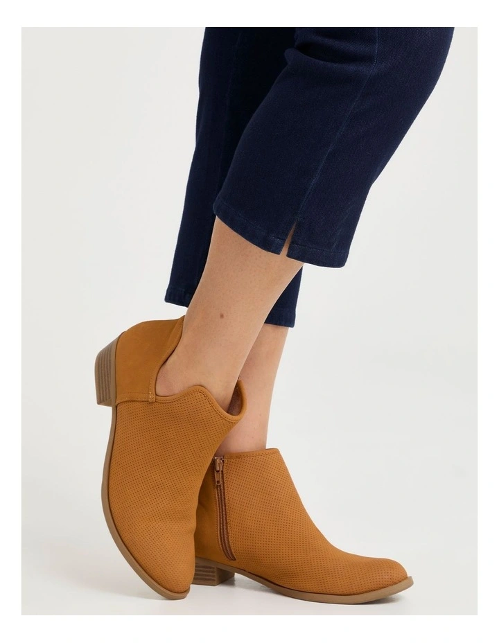 Side Cut Ankle Boot in Tan image 6