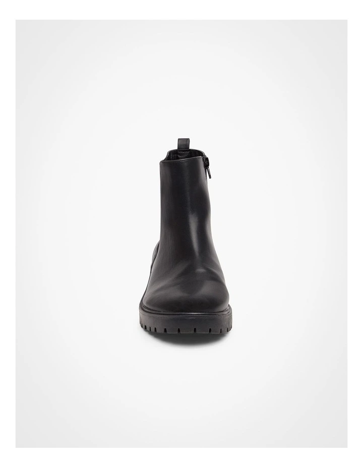 Chunky Chelsea Ankle Boot in Black image 3