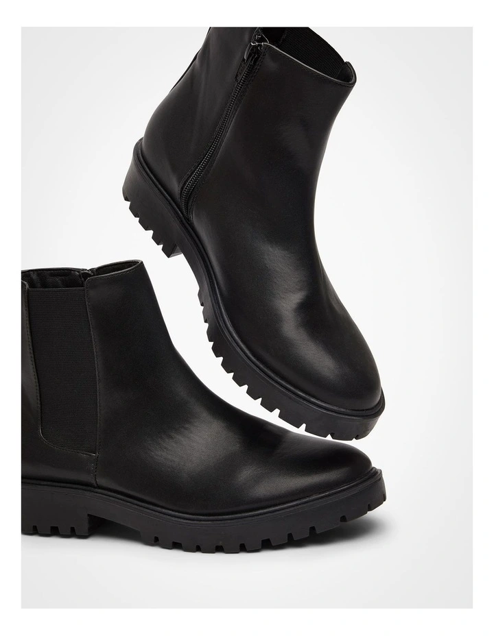 Chunky Chelsea Ankle Boot in Black image 5