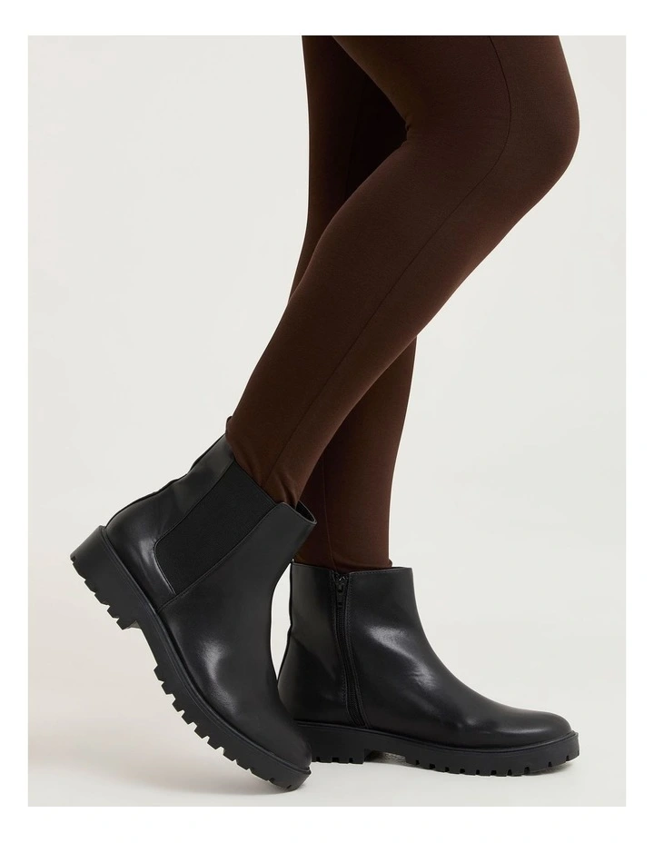 Chunky Chelsea Ankle Boot in Black image 6