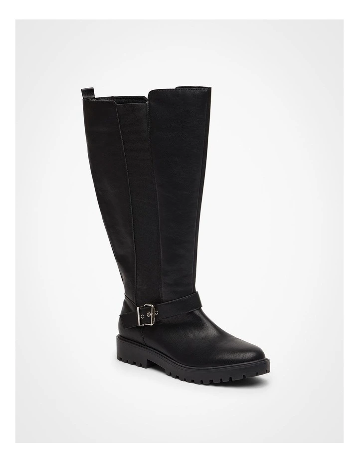 Chunky Knee High Boot in Black image 2