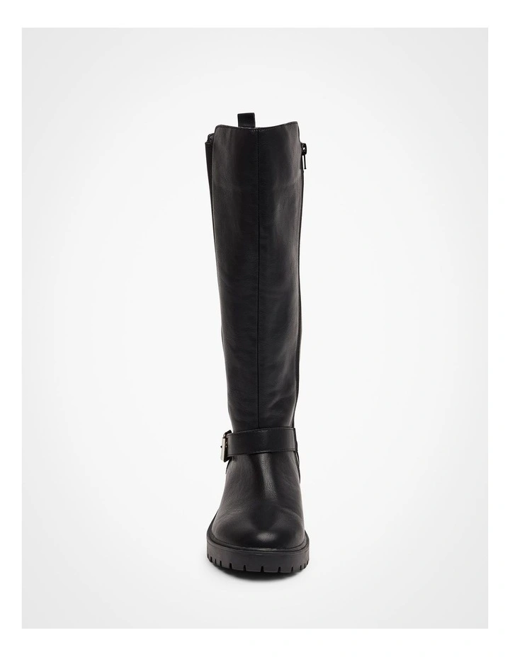 Chunky Knee High Boot in Black image 3