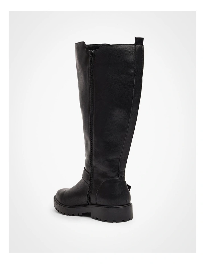 Chunky Knee High Boot in Black image 4