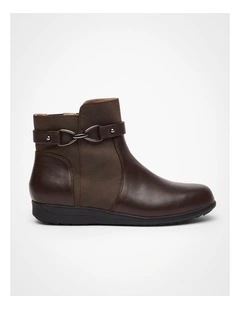 Trim Ankle Boot in Chocolate