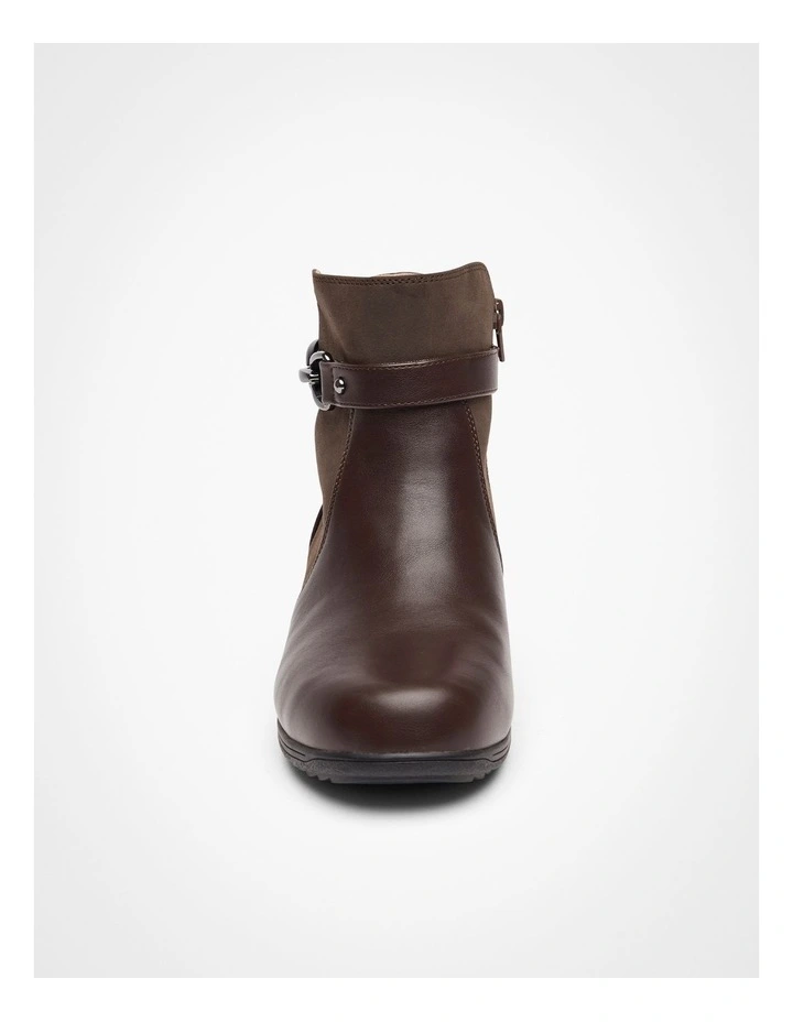 Trim Ankle Boot in Chocolate image 4