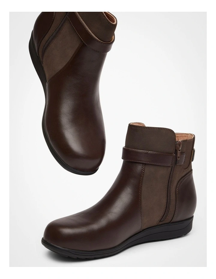 Trim Ankle Boot in Chocolate image 5