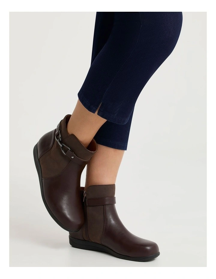 Trim Ankle Boot in Chocolate image 6
