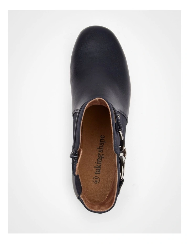 Trim Ankle Boot in Navy image 4