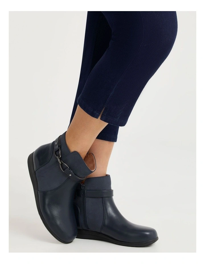 Trim Ankle Boot in Navy image 6