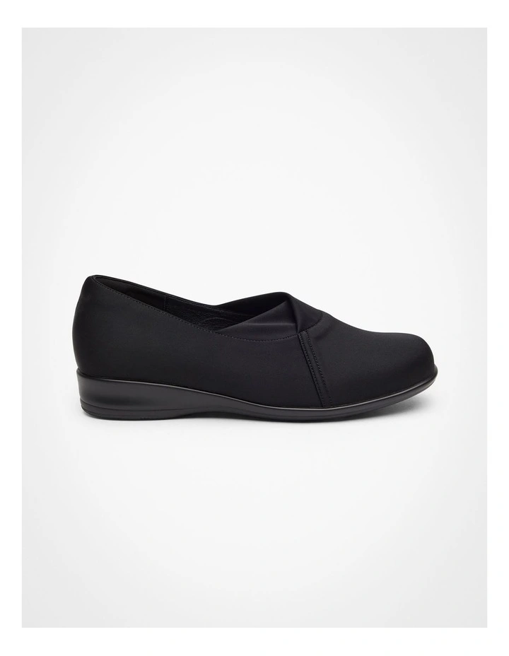 Neoprene Low Wedge Court in Black image 1