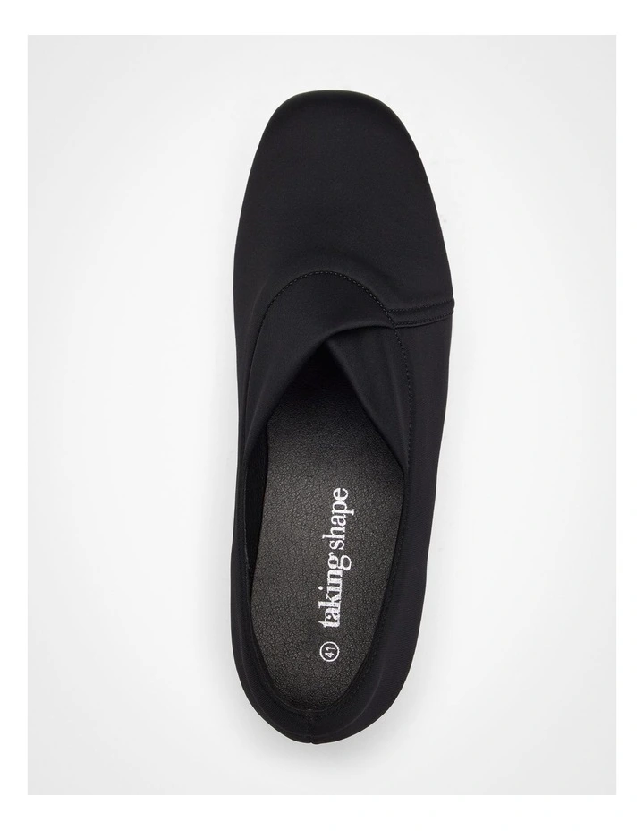 Neoprene Low Wedge Court in Black image 2