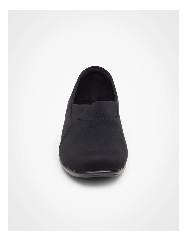 Neoprene Low Wedge Court in Black image 4