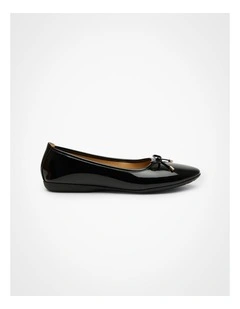Bow Flat Ballet in Black