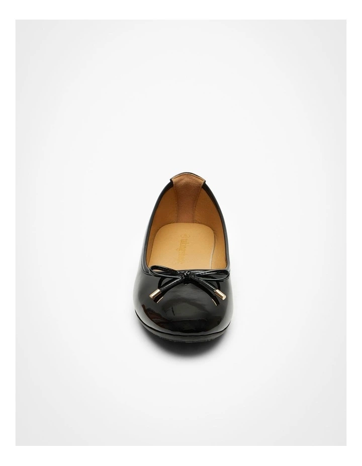 Bow Flat Ballet in Black image 3