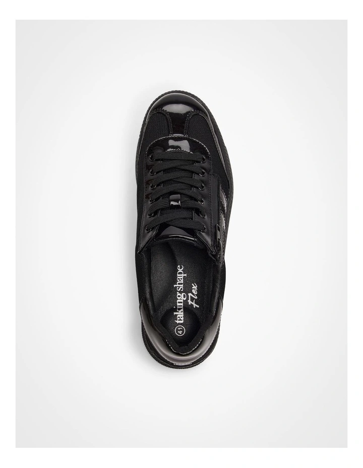 Ava Side Zip Sneaker in Black image 4