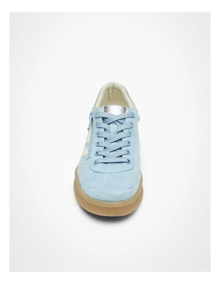 Ava Side Zip Sneaker in Light Blue image 3