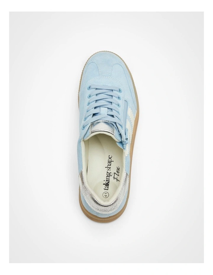 Ava Side Zip Sneaker in Light Blue image 4