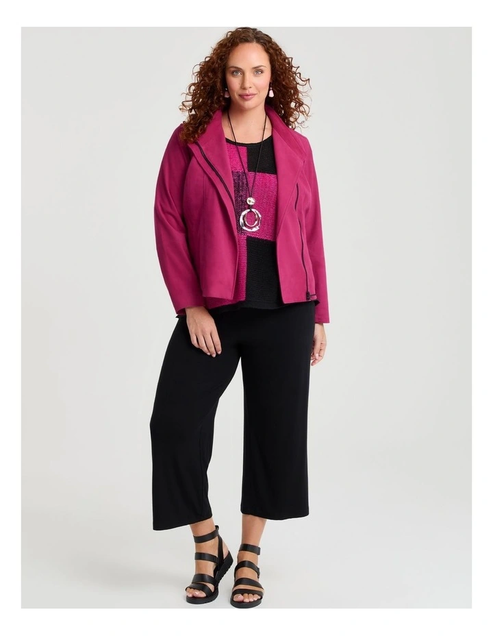 Checkerboard Knit Jumper Hot Pink/black image 4