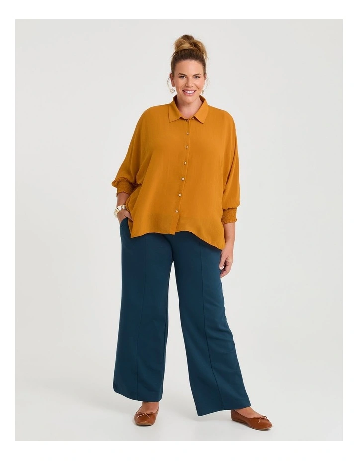 Chiffon Horizon Shirt Amber Gold image 3