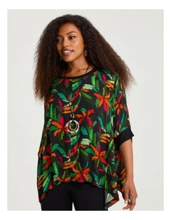 Natural Dahlia Overtop Print