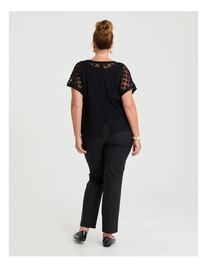 Velour Spot Mesh Overtop Black image 2