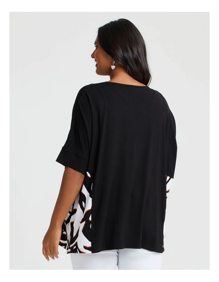 Pocket Natural Tunic Black Print image 2