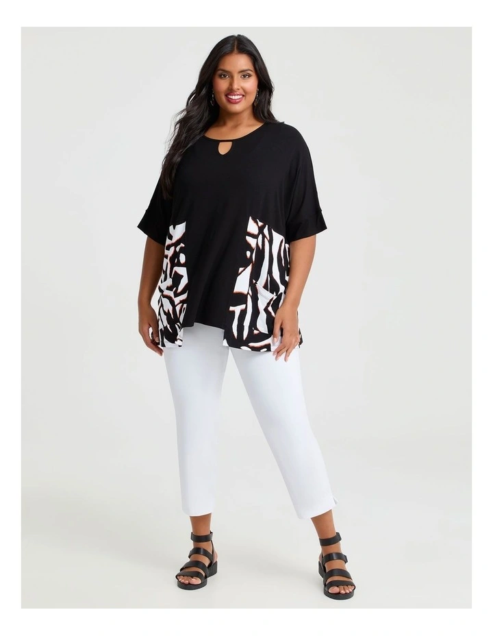 Pocket Natural Tunic Black Print image 3