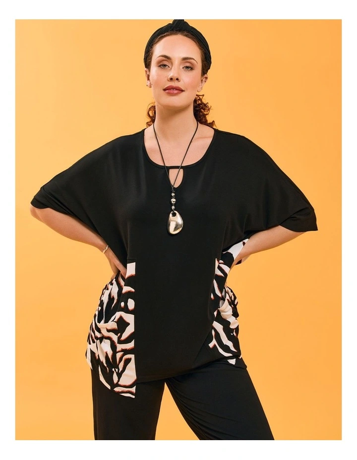 Pocket Natural Tunic Black Print image 6