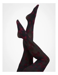 50 Denier Jacquard Tights in Multi