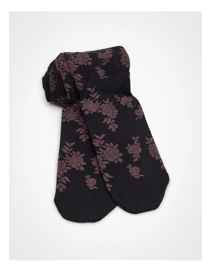 50 Denier Jacquard Tights in Multi image 2