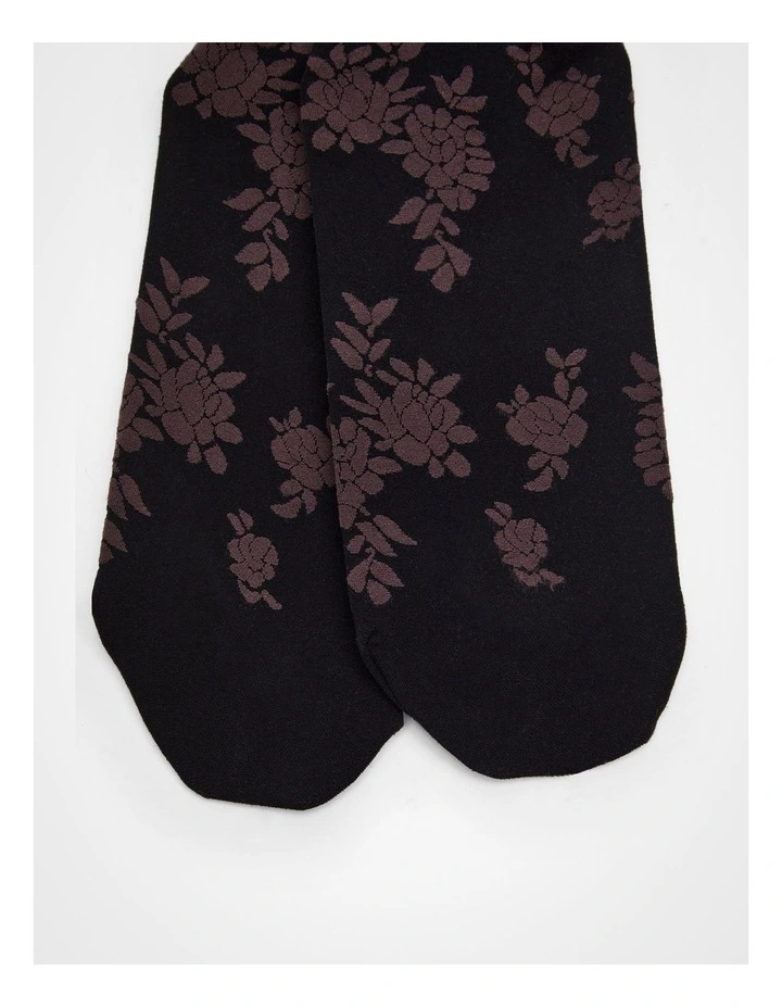 50 Denier Jacquard Tights in Multi image 3