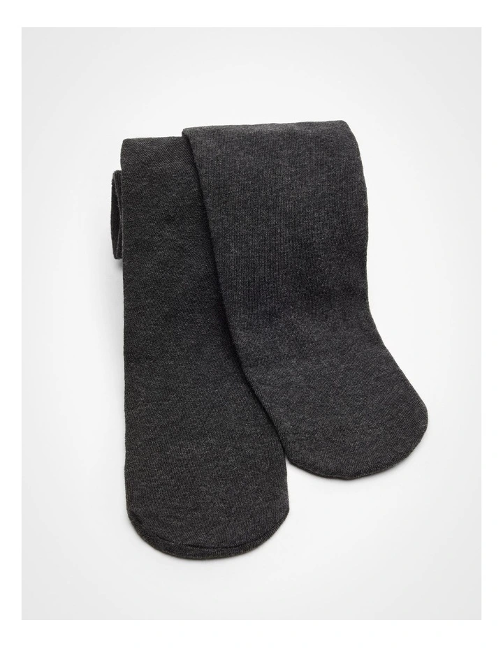Opaque Cotton Blend Tights in Grey image 2