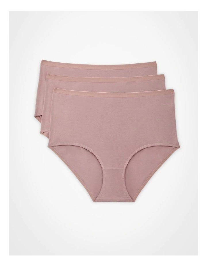Bamboo Full Briefs 3 Pack in Rosewood image 1