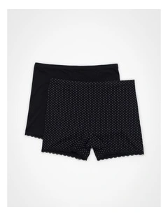 Bamboo Boyleg Undies 2 Pack in Black