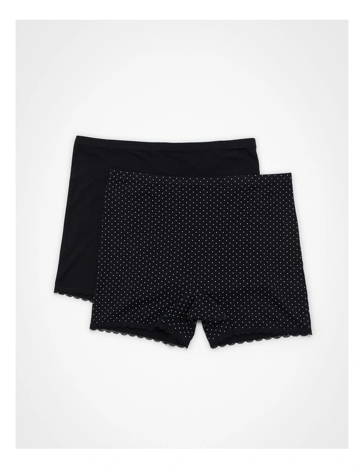 Bamboo Boyleg Undies 2 Pack in Black image 1