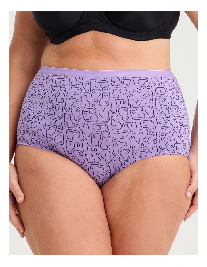 Bamboo Cat Full Briefs 3 Pack in Multi image 2