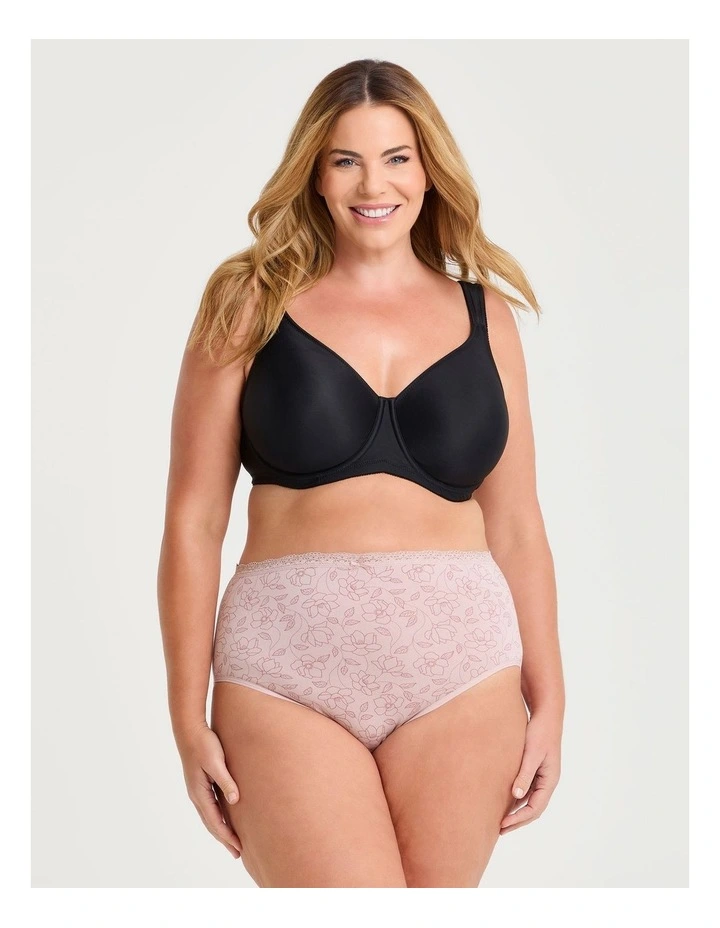 Cotton Floral Lace Briefs 5 Pack in Multi image 4