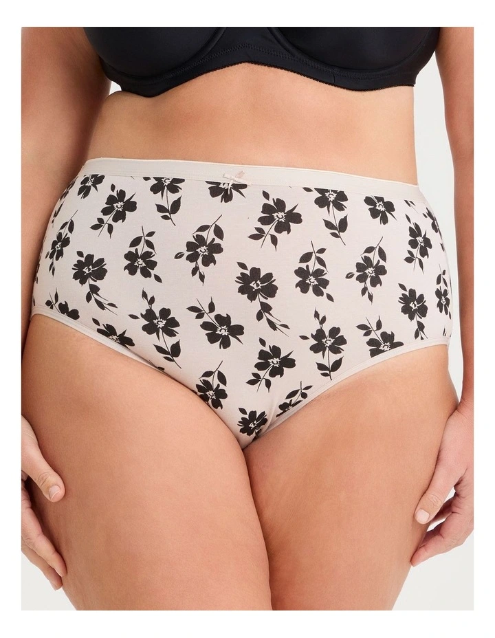 Cotton Floral Briefs 5 Pack in Multi image 2