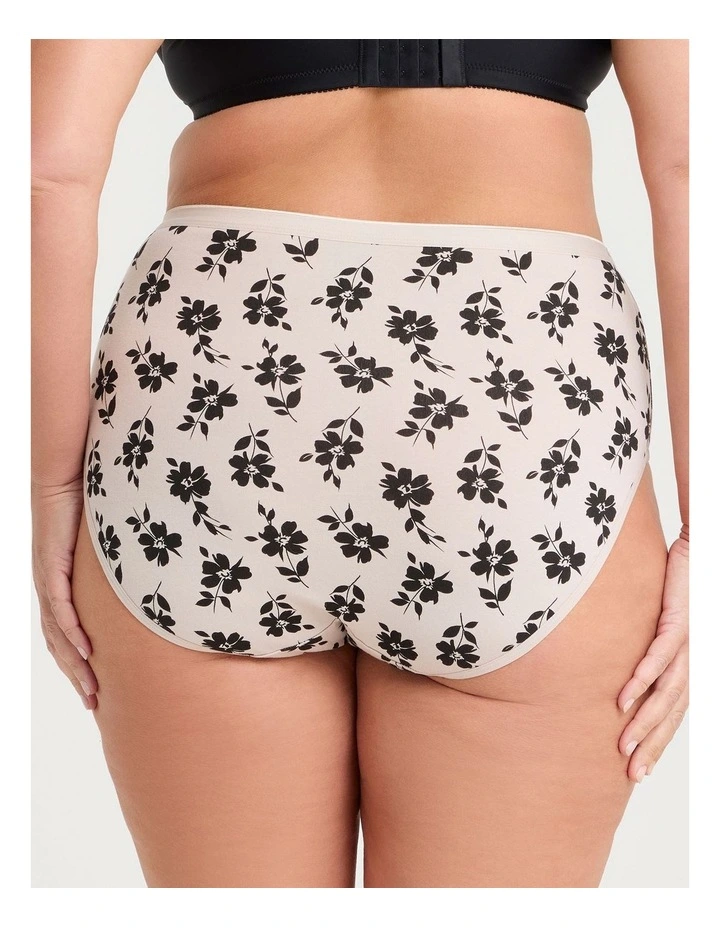 Cotton Floral Briefs 5 Pack in Multi image 3