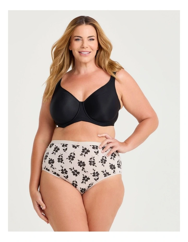 Cotton Floral Briefs 5 Pack in Multi image 4