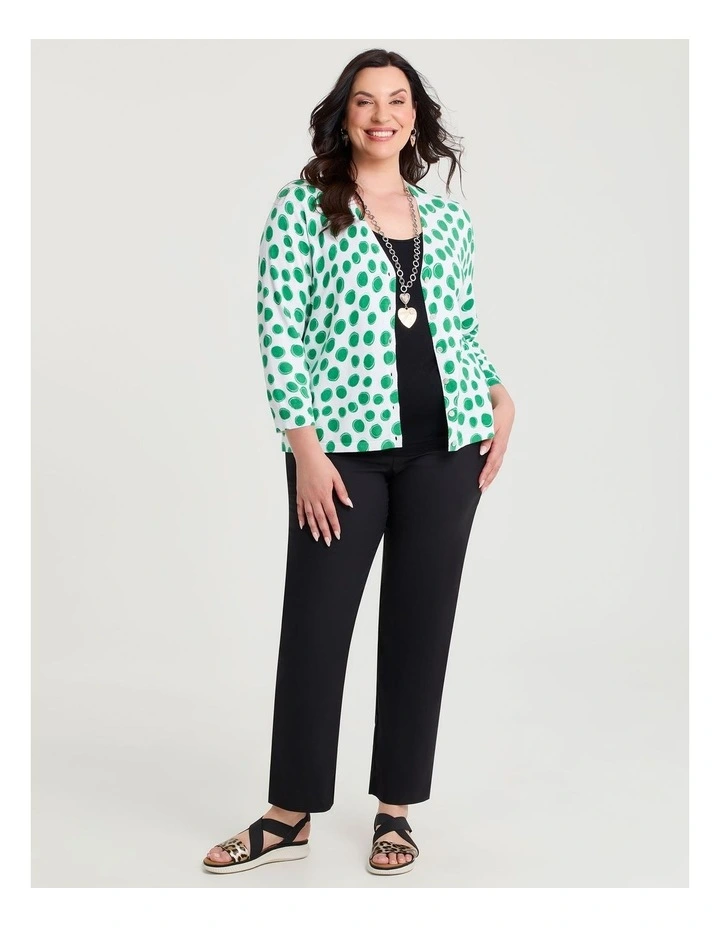 Pebble Spot Natural Cardigan in Multi image 3