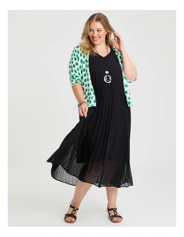 Pebble Spot Natural Cardigan in Multi image 6