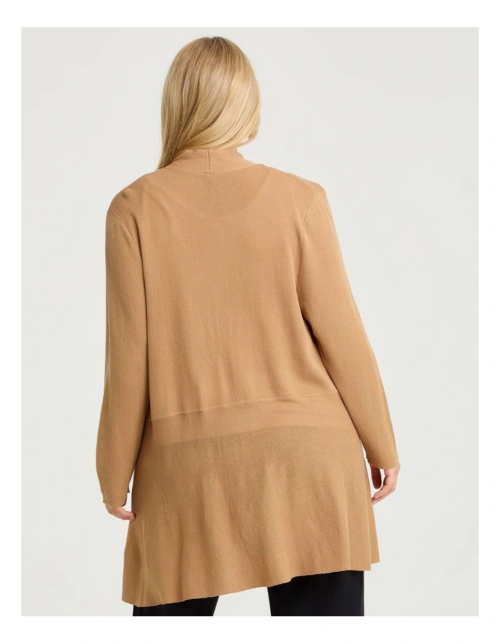 Peplum Milano Natural Cardigan Caramel image 2
