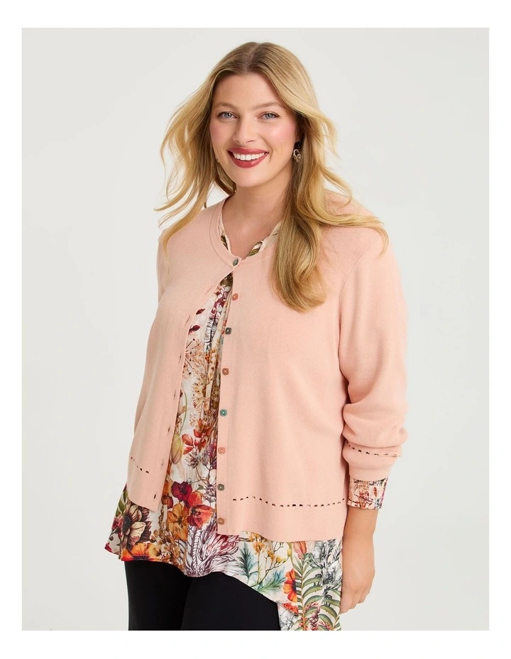 Milano Knit Natural Cardigan Peach image 1