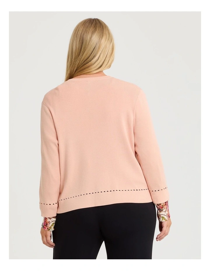 Milano Knit Natural Cardigan Peach image 2