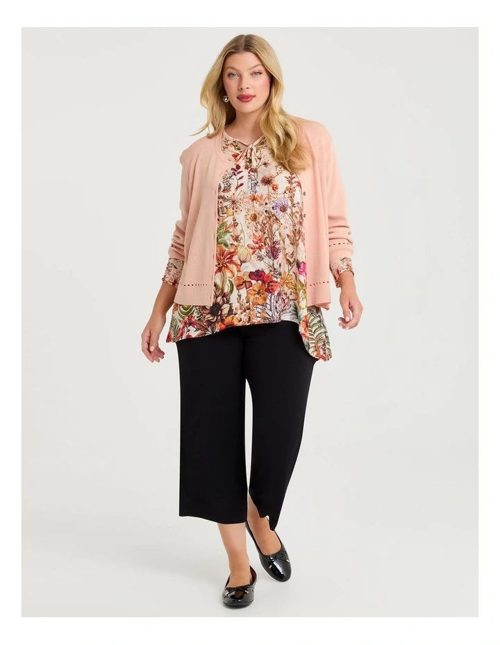 Milano Knit Natural Cardigan Peach image 3