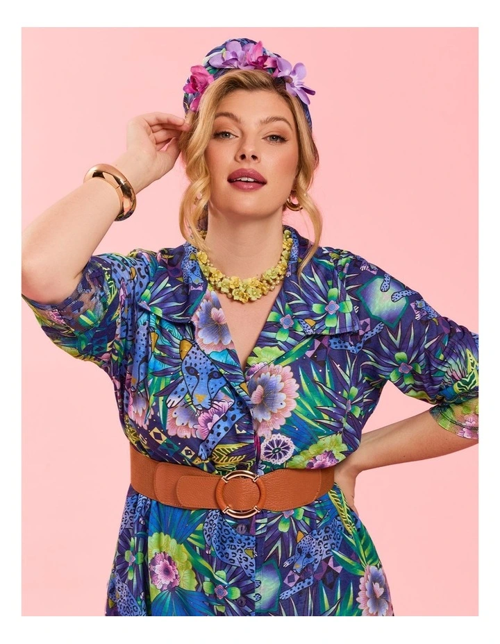 Catalina Jaguar Mesh Trim Duster Print image 6