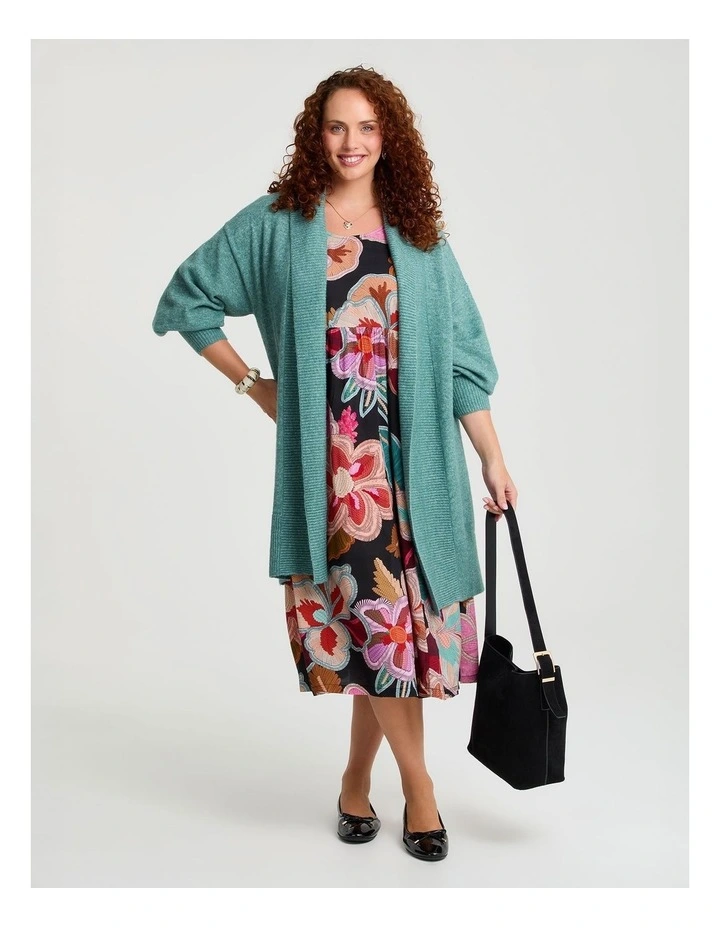 Lofty Balloon Sleeve Cardigan Nile Blue image 4