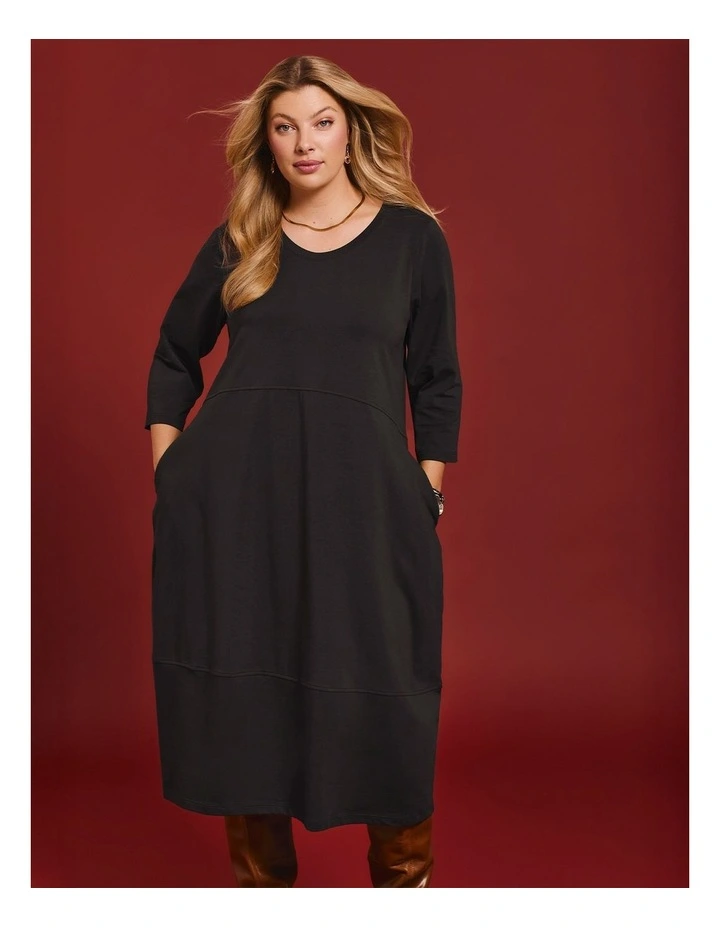 Cotton Talia Tulip Dress in Chocolate Plum image 5