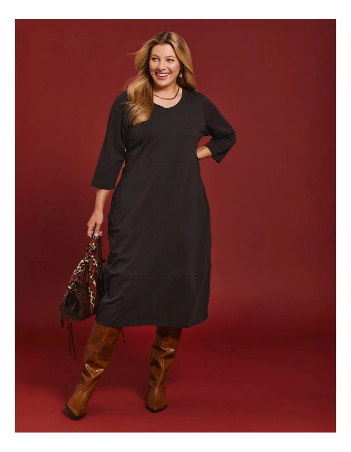 Cotton Talia Tulip Dress in Chocolate Plum image 7